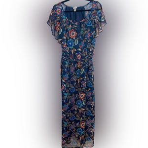 A New Day Paisley Ruffle flounce-neckline Maxi Dress | Target Brand | XL